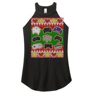 Christmas Retro Video Game Controllers Ugly Sweater Women's Perfect Tri Rocker Tank