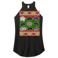 Christmas Retro Video Game Controllers Ugly Sweater Women’s Perfect Tri Rocker Tank