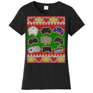 Christmas Retro Video Game Controllers Ugly Sweater Women's T-Shirt