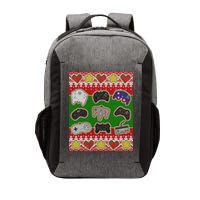 Christmas Retro Video Game Controllers Ugly Sweater Vector Backpack