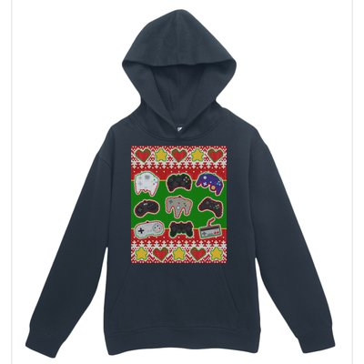 Christmas Retro Video Game Controllers Ugly Sweater Urban Pullover Hoodie