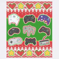 Christmas Retro Video Game Controllers Ugly Sweater Garment-Dyed Sweatshirt