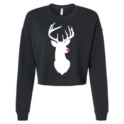 Christmas Rudolph The Red Nose Reindeer Cropped Pullover Crew