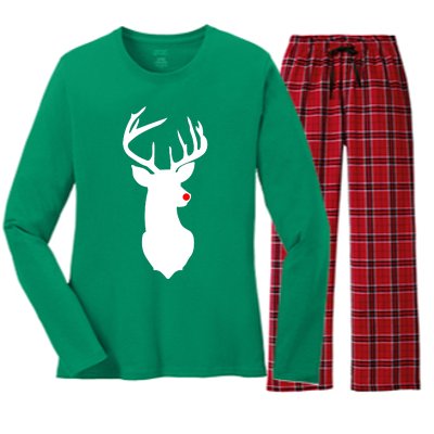 Christmas Rudolph The Red Nose Reindeer Women's Long Sleeve Flannel Pajama Set 