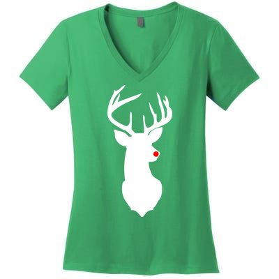 Christmas Rudolph The Red Nose Reindeer Women's V-Neck T-Shirt