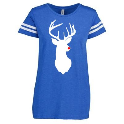 Christmas Rudolph The Red Nose Reindeer Enza Ladies Jersey Football T-Shirt