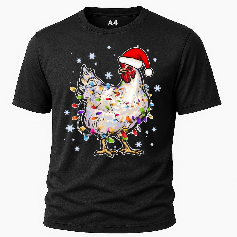 Christmas Santa Chicken Cooling Performance Crew T-Shirt
