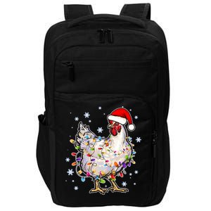 Christmas Santa Chicken Impact Tech Backpack