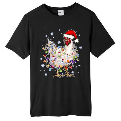 Christmas Santa Chicken Tall Fusion ChromaSoft Performance T-Shirt