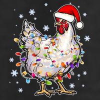 Christmas Santa Chicken 11oz C Handle Ceramic Mug