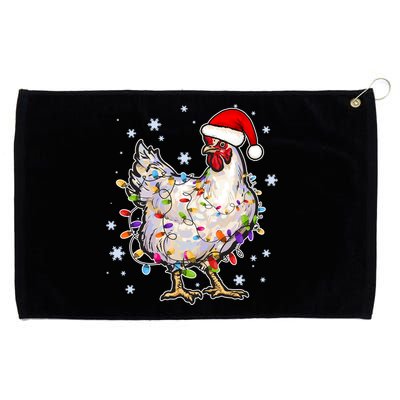 Christmas Santa Chicken Grommeted Golf Towel