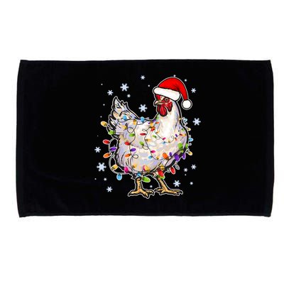 Christmas Santa Chicken Microfiber Hand Towel