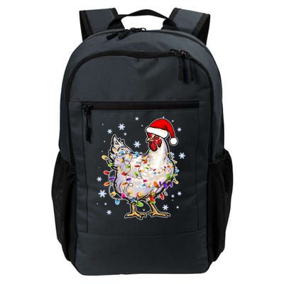 Christmas Santa Chicken Daily Commute Backpack