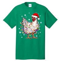 Christmas Santa Chicken Tall T-Shirt