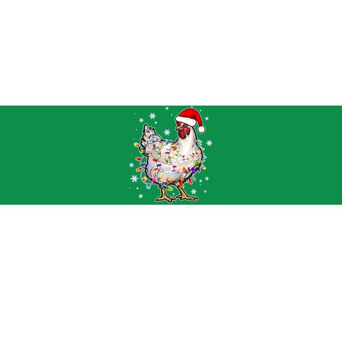 Christmas Santa Chicken Bumper Sticker