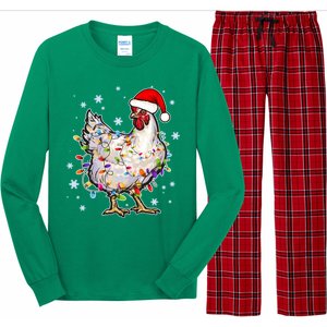 Christmas Santa Chicken Long Sleeve Pajama Set