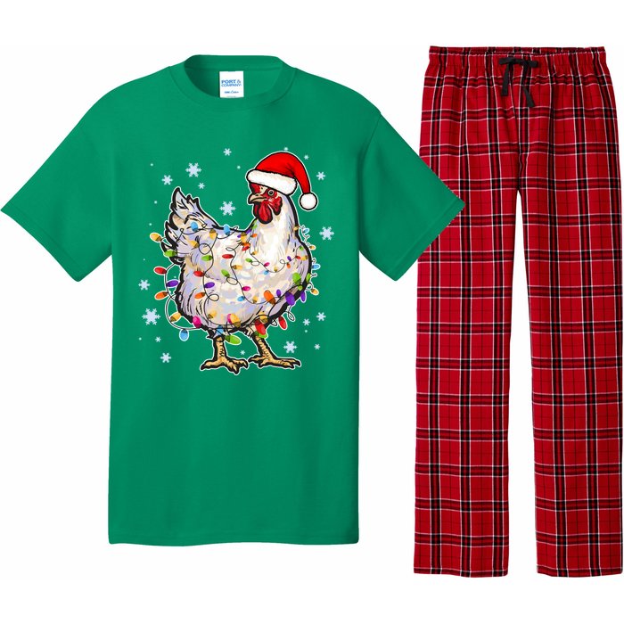 Christmas Santa Chicken Pajama Set