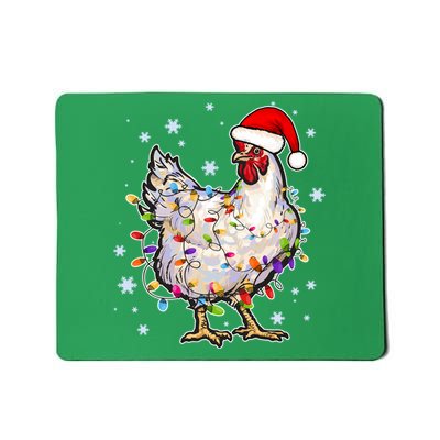 Christmas Santa Chicken Mousepad