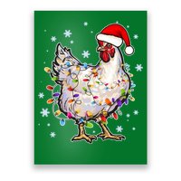 Christmas Santa Chicken Poster