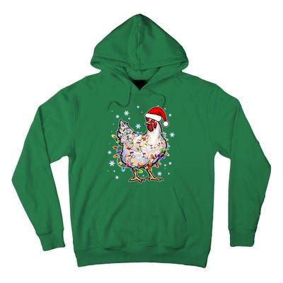 Christmas Santa Chicken Tall Hoodie