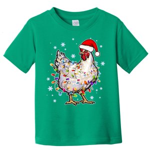 Christmas Santa Chicken Toddler T-Shirt