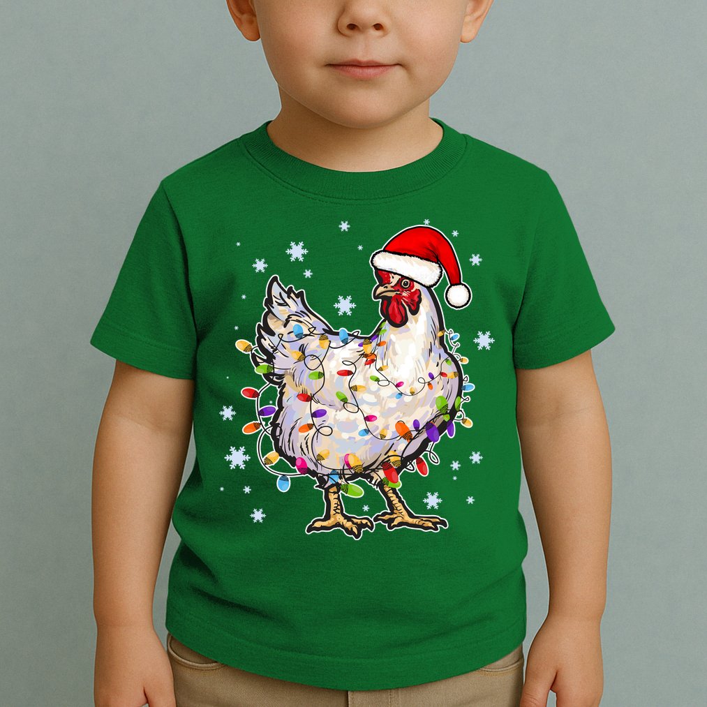 Christmas Santa Chicken Toddler T-Shirt