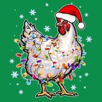 Christmas Santa Chicken Toddler T-Shirt