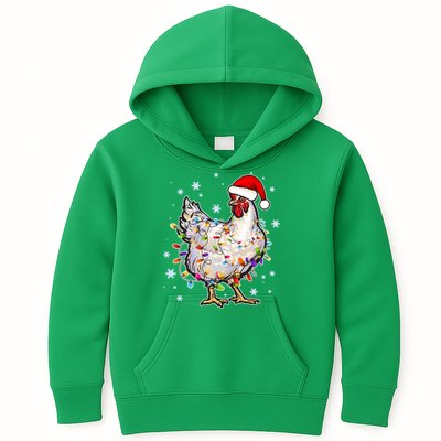 Christmas Santa Chicken Kids Hoodie