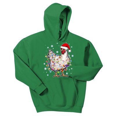 Christmas Santa Chicken Kids Hoodie