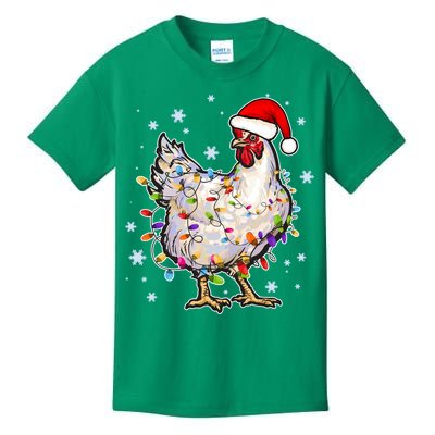 Christmas Santa Chicken Kids T-Shirt