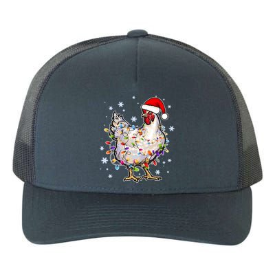 Christmas Santa Chicken Yupoong Adult 5-Panel Trucker Hat