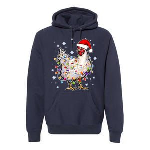 Christmas Santa Chicken Premium Hoodie