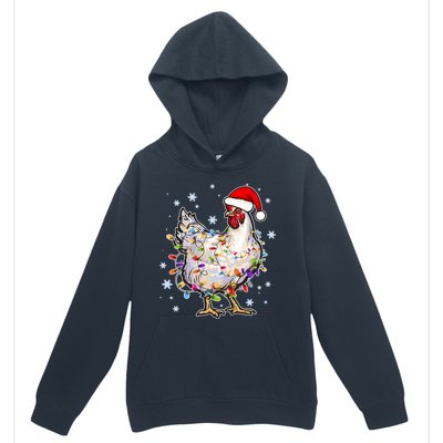 Christmas Santa Chicken Urban Pullover Hoodie