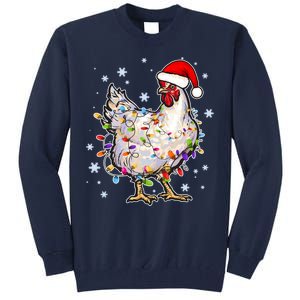 Christmas Santa Chicken Tall Sweatshirt