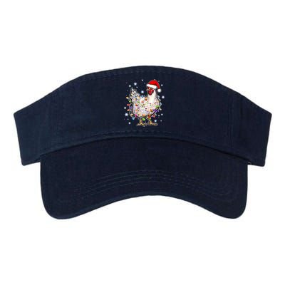 Christmas Santa Chicken Valucap Bio-Washed Visor