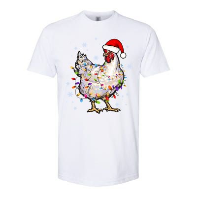 Christmas Santa Chicken Softstyle® CVC T-Shirt