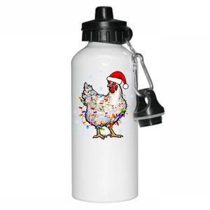 Christmas Santa Chicken Aluminum Water Bottle 