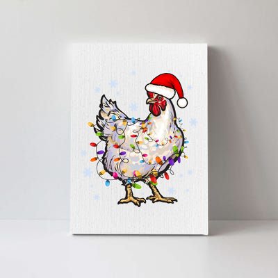 Christmas Santa Chicken Canvas