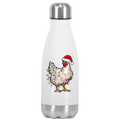 Christmas Santa Chicken Stainless Steel Insulated Water Bottle