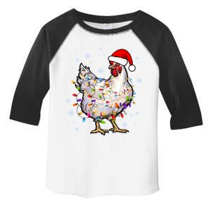 Christmas Santa Chicken Toddler Fine Jersey T-Shirt