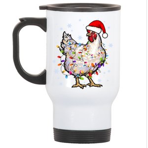 Christmas Santa Chicken Stainless Steel Travel Mug