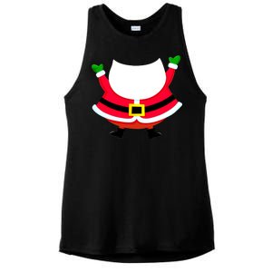 Christmas Santa Claus Big Head Suit Ladies PosiCharge Tri-Blend Wicking Tank