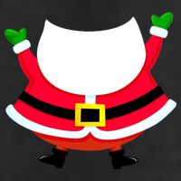 Christmas Santa Claus Big Head Suit 7 Panel Mesh Trucker Snapback Hat