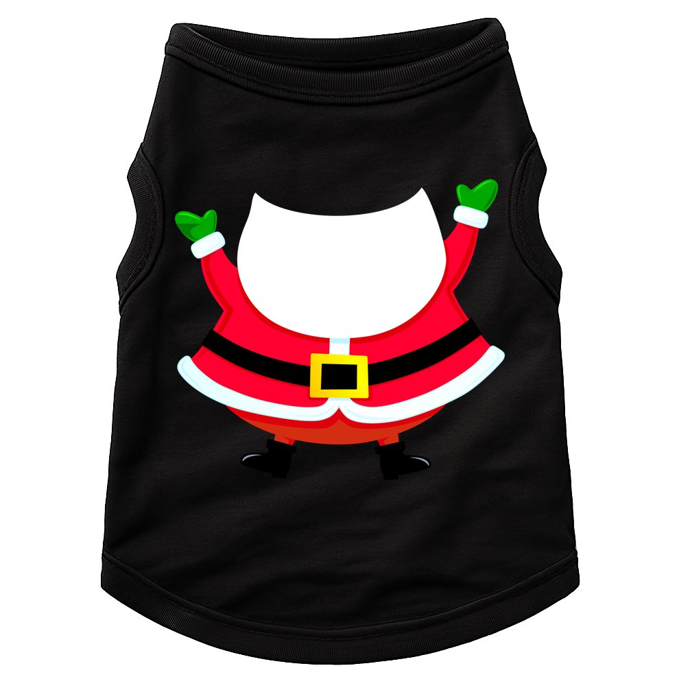 Christmas Santa Claus Big Head Suit Doggie Tank
