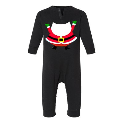 Christmas Santa Claus Big Head Suit Infant Fleece One Piece