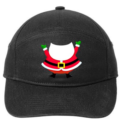 Christmas Santa Claus Big Head Suit 7-Panel Snapback Hat