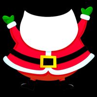 Christmas Santa Claus Big Head Suit Drawstring Bag