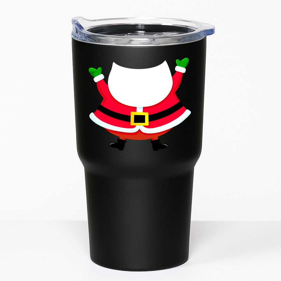 Christmas Santa Claus Big Head Suit Tumbler
