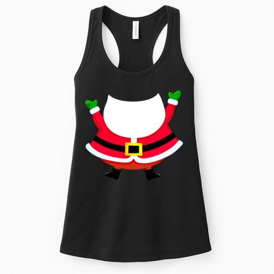 Christmas Santa Claus Big Head Suit Womens Tank Top