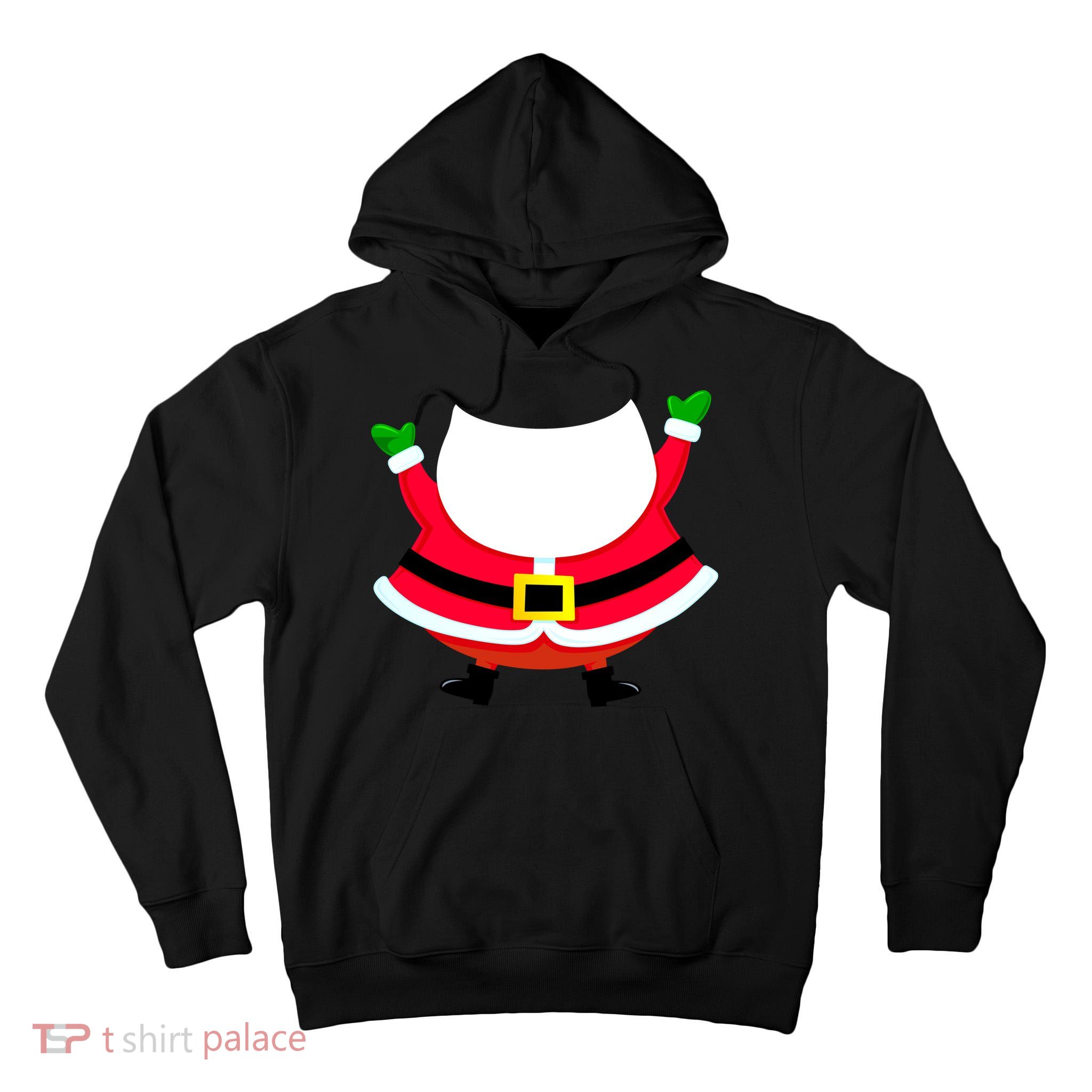 Christmas Santa Claus Big Head Suit Tall Hoodie